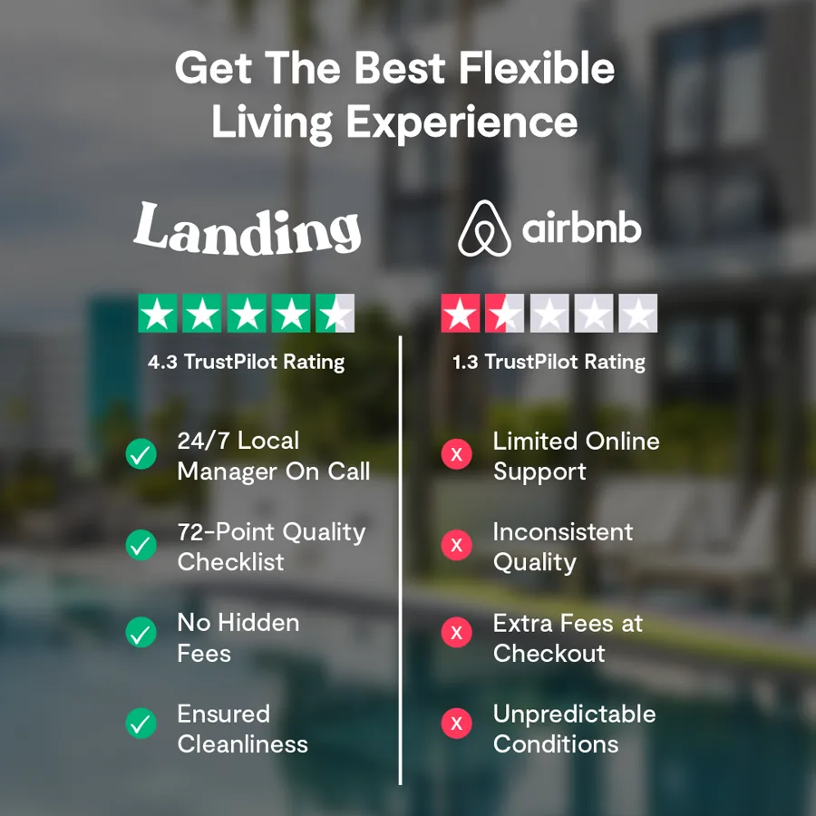 A shorter cut of the comparison ad: the brand's high star rating and four green checks beside a rival's low rating and four red crosses.