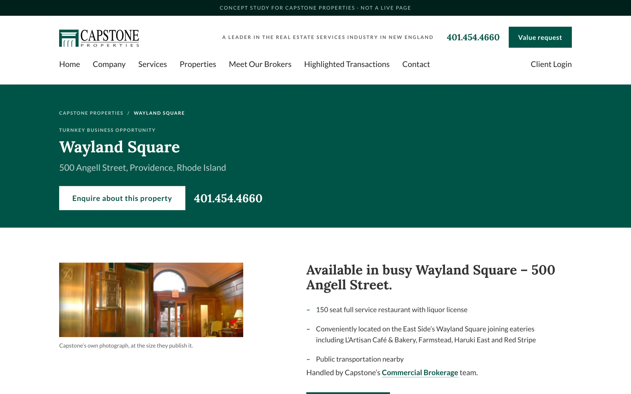 One property’s page